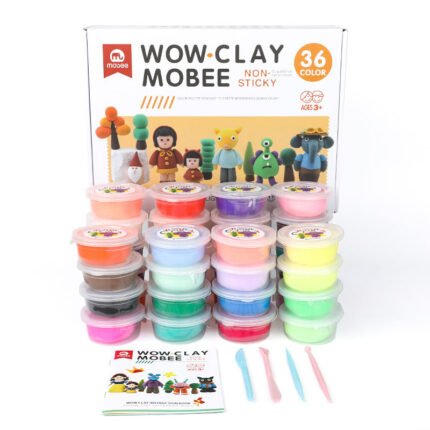 Mobee PN-D006 36 Color Modeling Clay Set Air Dry Clay Kit in Box for Kids DIY Handcraft Learning and Play